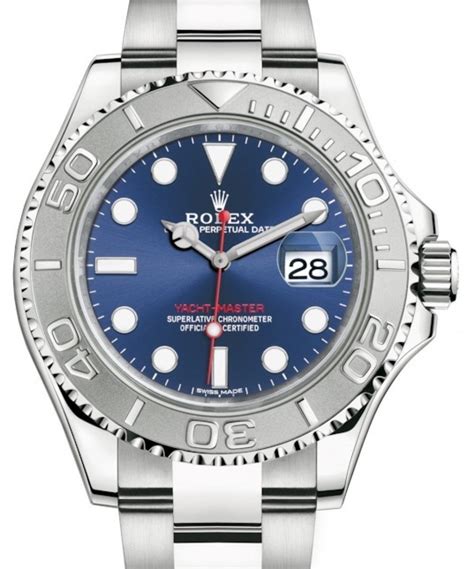 rolex yacht master stainless steel blue dial